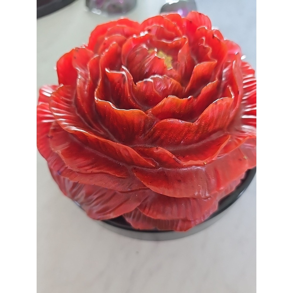 Handmade Resin Flower Decoration Gift  Red Black Yellow.‎  601